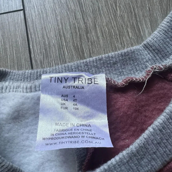 Tiny Tribe Girls Hey Segment Dip Back Tunic Size 4T Oversized/ Sweater/ Dress - Picture 3 of 8